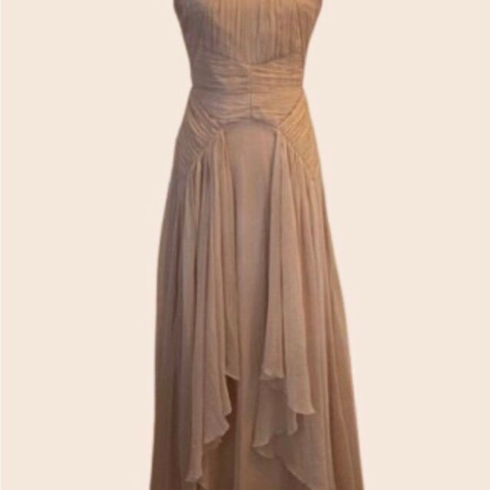 ASOS Elegant Tan High Low Dress